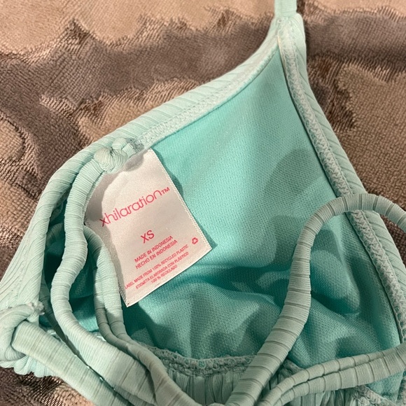 Xhilaration women’s 3 pieces swim separates seafoam green tops XS - bottoms M - Picture 3 of 6